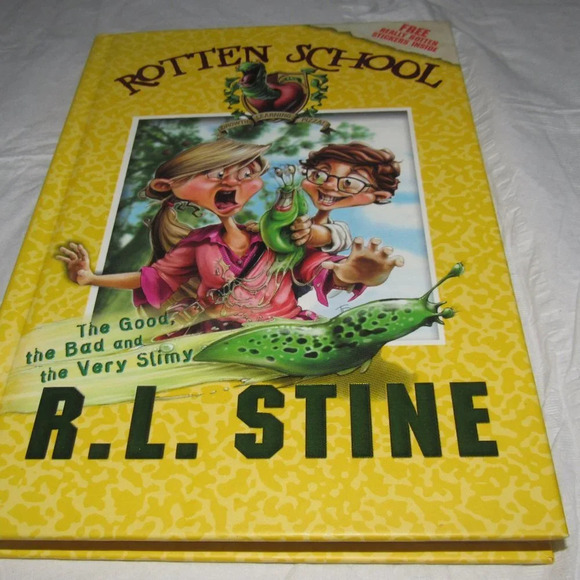 R.L. Stine ROTTEN SCHOOL Series: THE GOOD, THE BAD AND THE VERY SLIMY Hardcover - Picture 1 of 4